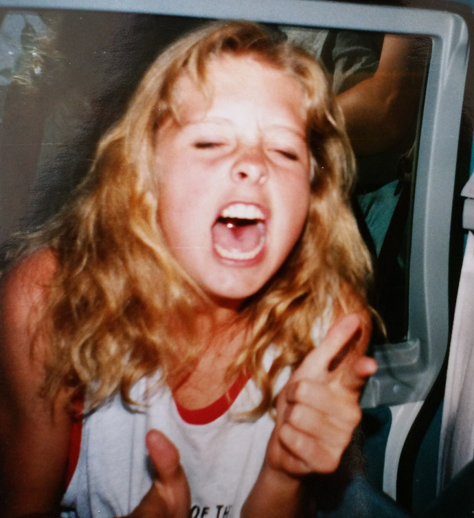 Heidi singing on a road trip. #mumbleoke